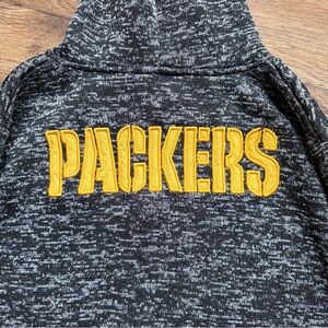 Green Bay Packers NFL Sherpa Lined Zip Hoodie Jacket - Men's XL - Green Marl